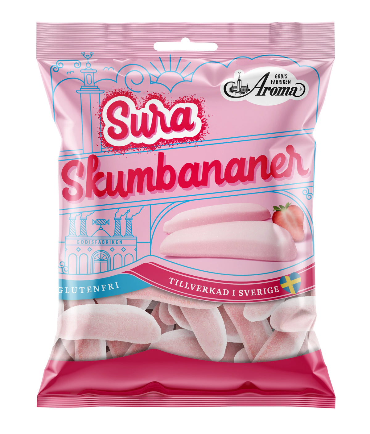 Sour Strawberry Foam Bananas