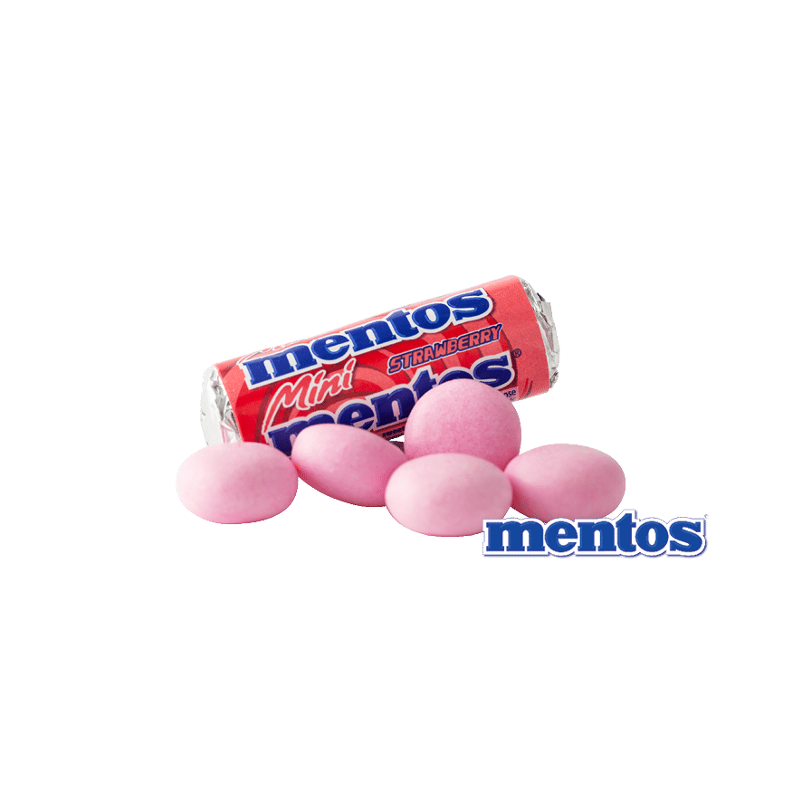 Mini Mentos jordgubb 4000 g